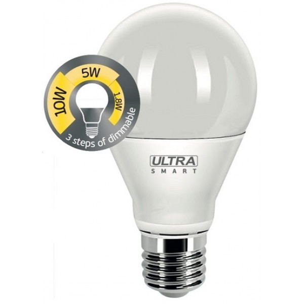 Диммируемая лампа Ultra LED A60 10W E27 3000K SMART DIM